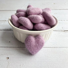 Load image into Gallery viewer, One Light Purple Felt Heart
