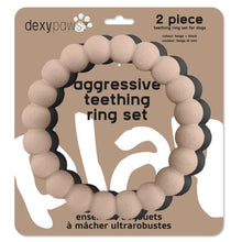 Load image into Gallery viewer, Dexypaws 2 Piece Aggressive Teething Ring Set
