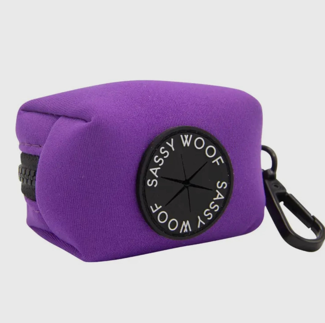 ‘Neon Purple' Dog Waste Bag Holder by Sassy Woof