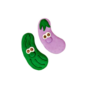 Eggplant and Pickle by bosco and roxy