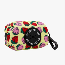 Load image into Gallery viewer, Strawberry Fields Furever Dog Waste Bag Holder by Sassy Woof
