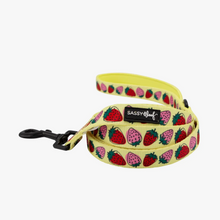 Load image into Gallery viewer, &quot;Strawberry Fields Furever&quot; Dog Fabric Leash by Sassy Woof
