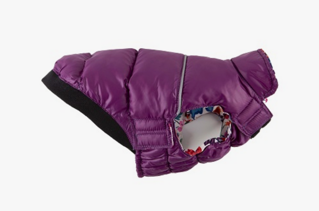 Purple / Floral Flex-Fit Reversible Puffer