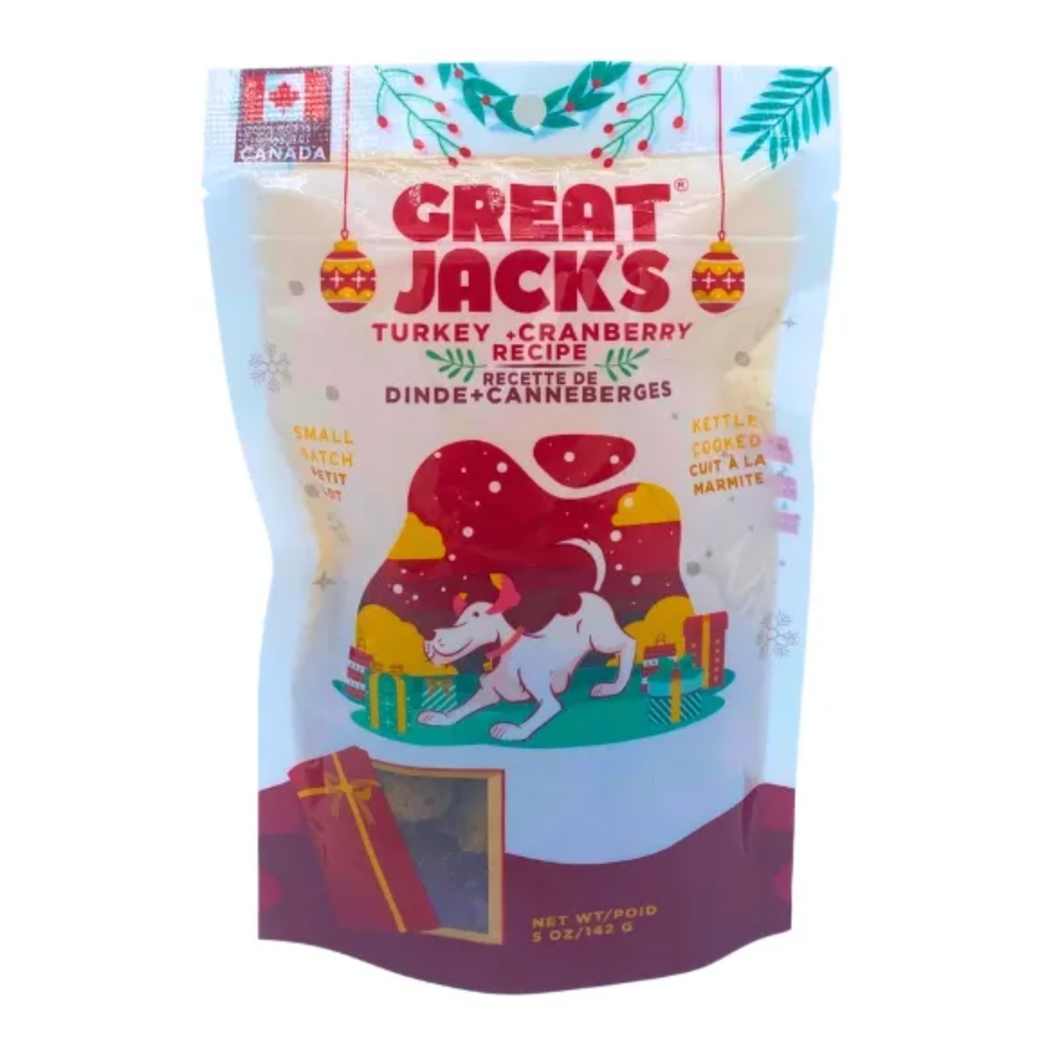 Great Jack's Turkey & Cranberry Holiday Chewy Dog Treats