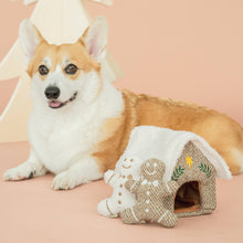 Load image into Gallery viewer, GINGERBREAD HOUSE//ENRICHMENT DOG TOY // HOLIDAY
