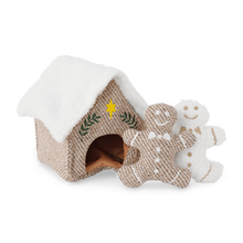 Load image into Gallery viewer, GINGERBREAD HOUSE//ENRICHMENT DOG TOY // HOLIDAY
