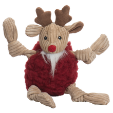 Load image into Gallery viewer, Holiday HuggleFleece FlufferKnottie, Redmund the Reindeer by HuggleHounds

