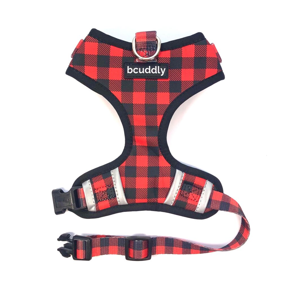 Control Dog Harness - Red Plaid Classic by Bcuddly