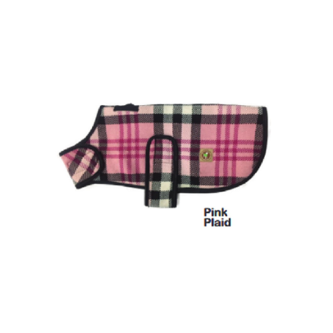 Pink Plaid Blanket Dog Coat
