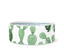 Load image into Gallery viewer, Watercolor Cactus Pet Bowl
