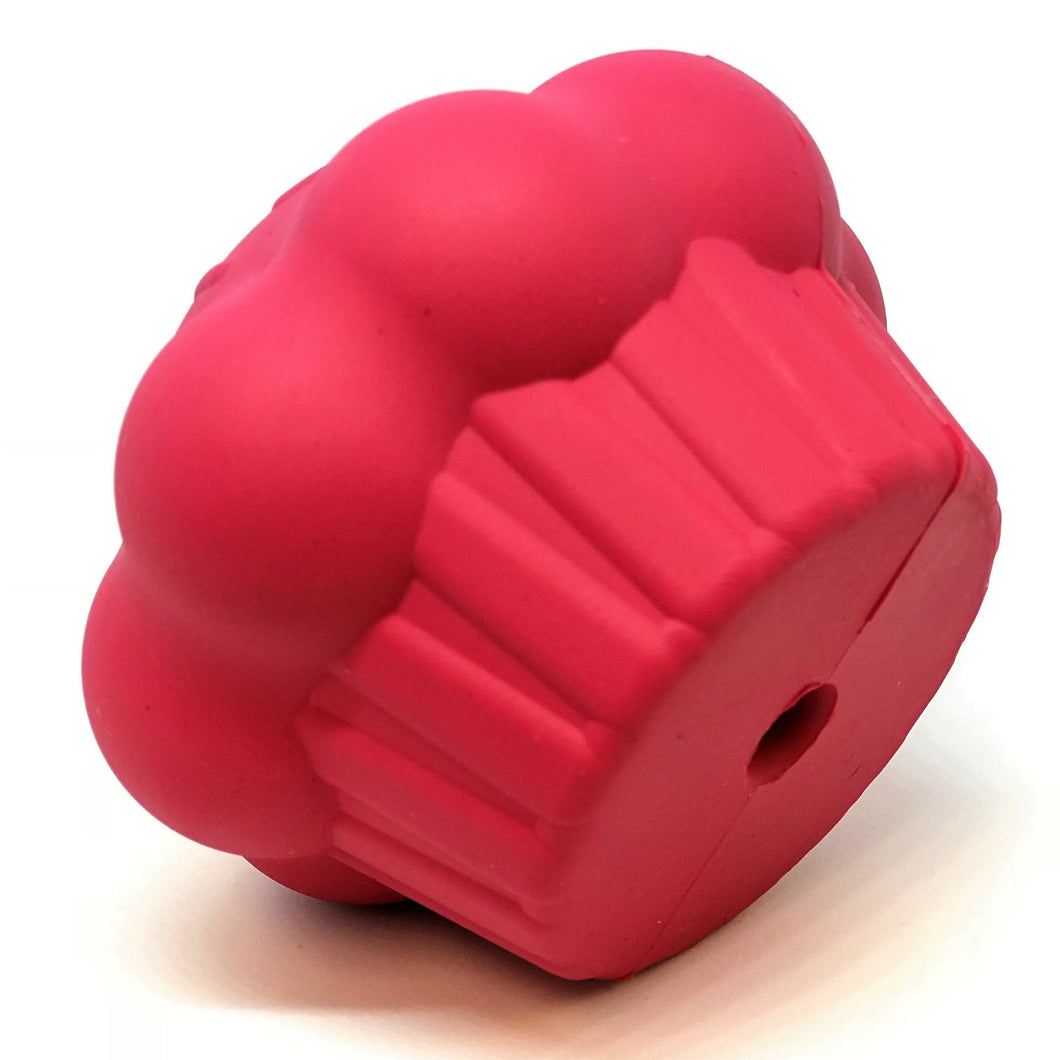 MKB CUPCAKE DURABLE RUBBER CHEW TOY & TREAT DISPENSER – PINK