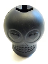 Load image into Gallery viewer, MKB SUGAR SKULL DURABLE RUBBER CHEW TOY &amp; TREAT DISPENSER - LARGE – BLACK
