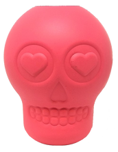 Load image into Gallery viewer, MKB SUGAR SKULL DURABLE RUBBER CHEW TOY &amp; TREAT DISPENSER - LARGE – PINK
