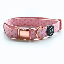 Load image into Gallery viewer, Moon Child Collection: Pink Zodiac Comfort Dog Collar
