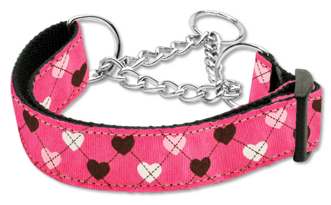 Pink with Hearts Martingale Collar