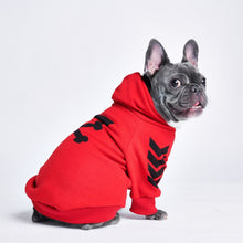 Load image into Gallery viewer, &quot;WOOF&quot; Dog Hoodie - Red by Spark Paws
