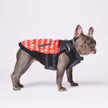 Load image into Gallery viewer, Vegan Leather Moto Vest - Red by Spark Paws
