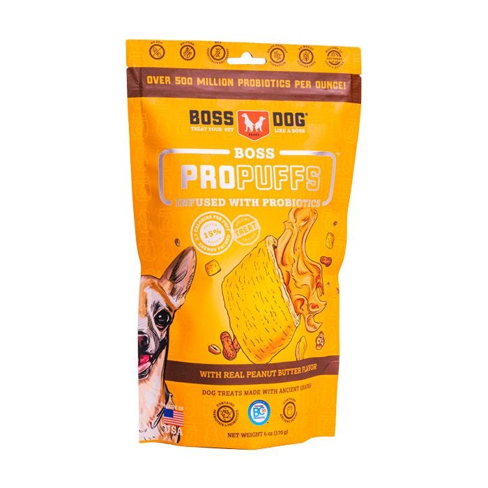 Boss Dog Pro Puffs Peanut Butter Flavor 6 oz