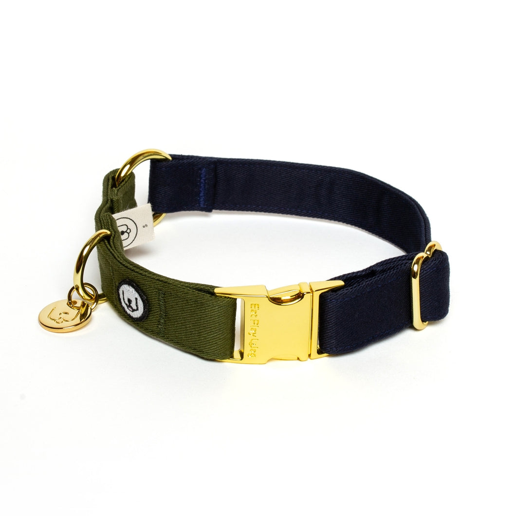 Navy Olive Collar by Eat Play Wag