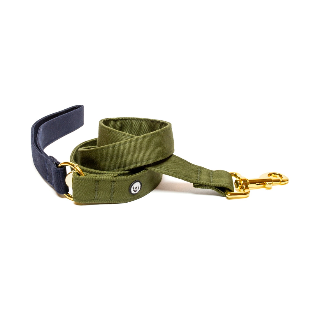 Navy Olive Standard Leash by Eat Play Wag