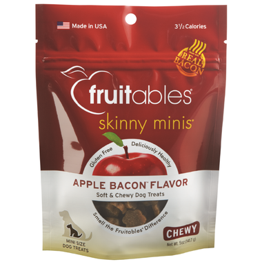 Fruitables Skinny Minis Semi Moist Dog Treats Apple Bacon - 5oz