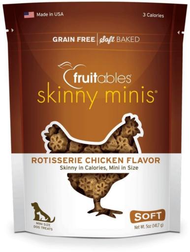 Fruitables Skinny Minis Rotisserie Chicken Chewy Dog Treats, 5 oz