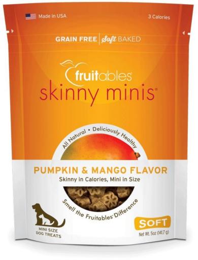 Fruitables Skinny Minis Pumpkin Mango Chewy Dog Treats, 5 oz