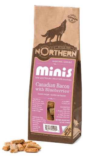Northern Minis Wheat Free Biscuits – Canadian Bacon with Blueberries