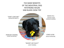 Load image into Gallery viewer, ID CIRCULAR SAW BLADE ULTRA DURABLE NYLON DOG CHEW TOY FOR AGGRESSIVE CHEWERS - YELLOW
