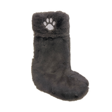 Load image into Gallery viewer, Luxury Faux Fur Stocking - Dog Paw Print
