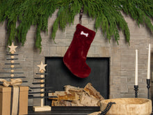 Load image into Gallery viewer, Luxury Faux Fur Stocking - Dog Bone
